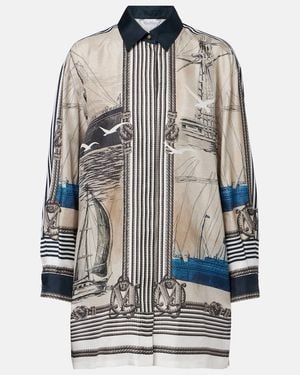 Max Mara Hemd Aus Seiden-Twill - Grau