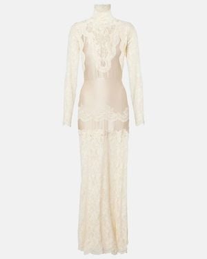 Rabanne Lace-Trimmed Maxi Dress - White