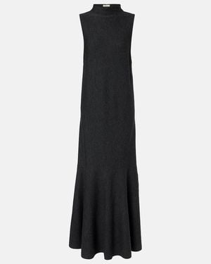 KHAITE Margo Wool Maxi Dress - Black