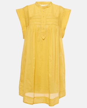 Isabel Marant Leazali Cotton Minidress - Yellow