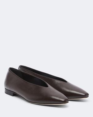 Jimmy Choo Margot Leather Ballet Flats - Brown