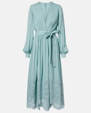 Elie Saab Guipure Lace Silk-Blend Maxi Dress in Red | Lyst Elie Saab Guipure Lace Silk-Blend Maxi Dress in Red | Lyst