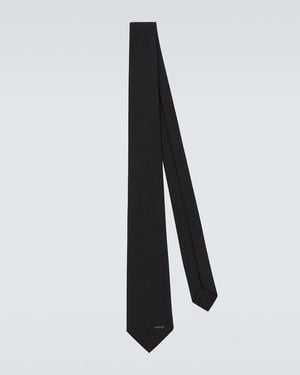 Gucci Horsebit Silk Jacquard Tie - Black
