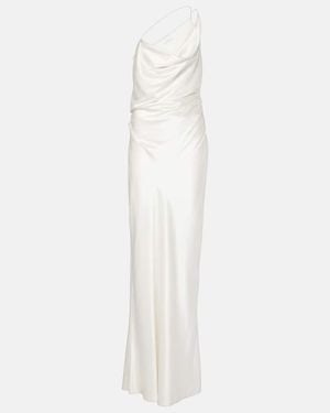 The Sei One-Shoulder Silk Satin Gown - White