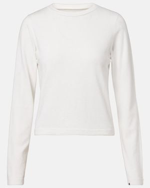Extreme Cashmere N°451 Lisa Cotton And Cashmere Top - White