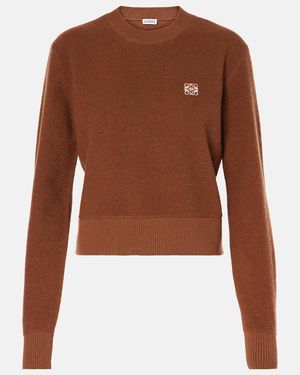 Loewe Pull Anagram En Laine - Marron