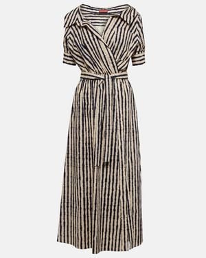 Altuzarra Lydia Off-Shoulder Cotton-Blend Midi Dress - Multicolour