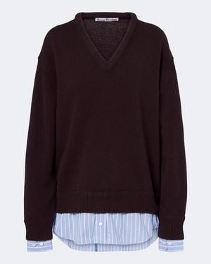Acne Studios Layered Wool Sweater - Brown