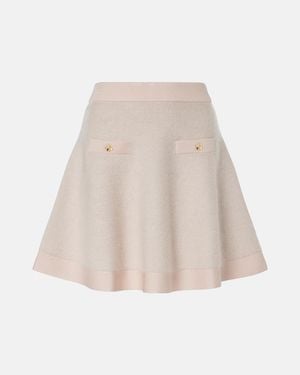 Nina Ricci Wool-Blend Miniskirt - Natural