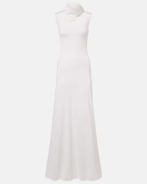 Tom Ford Knitted Wool Maxi Dress - White