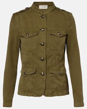 Nili Lotan Mona Cotton And Linen Jacket - Green