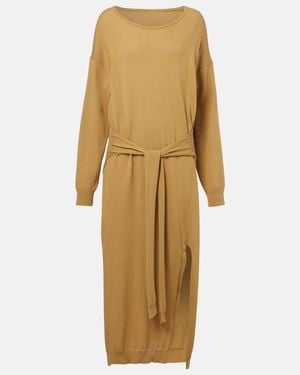 Lemaire Trompe-L'Oil Cotton Midi Dress - Natural