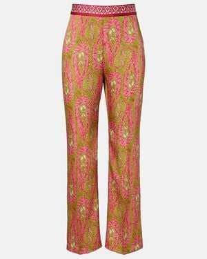 Etro Paisley Bootcut Pants - Orange