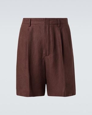Loro Piana Joetsu Linen Bermuda Shorts - Brown