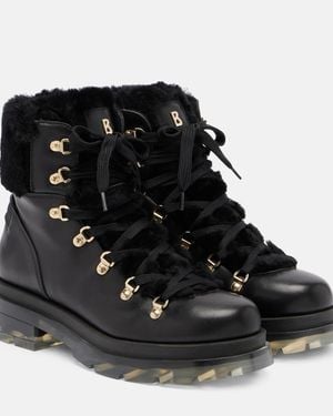 Bogner Swansea Shearling-Lined Leather Ankle Boots - Black