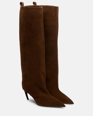 The Attico Lea 65 Suede Knee-High Boots - Brown