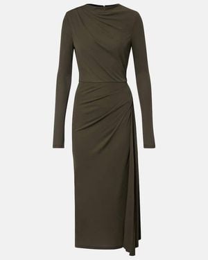 Erdem Draped Jersey Midi Dress - Green