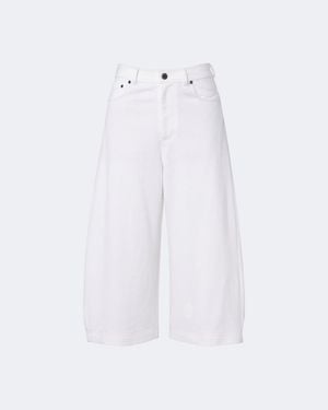 Brunello Cucinelli Cotton And Linen Culottes - White