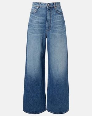 Sportmax Dangri Faded Wide-Leg Jeans - Blue
