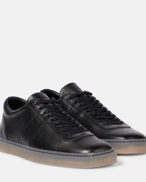 Lemaire Linoleum Leather Low-Top Sneakers - Black