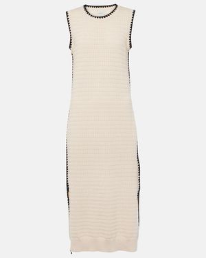 Varley Dwight Knitted Cotton Midi Dress - Natural