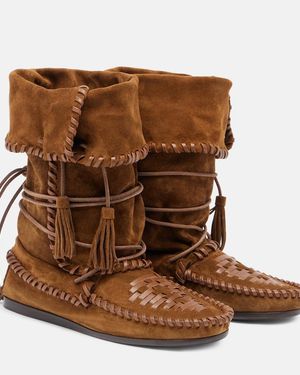 Isabel Marant Winki Suede Ankle Boots - Brown