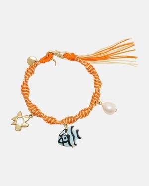 ALÉMAIS Calypso Macrame Charm Bracelet - Metallic