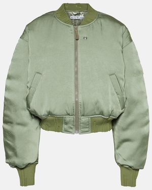 Acne Studios Bomber Onber de saten acolchada - Verde