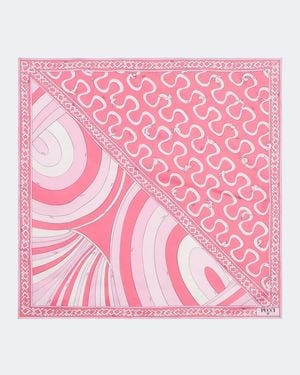 PUCCI Tuch Onda Und Iride Aus Seiden-Twill - Pink