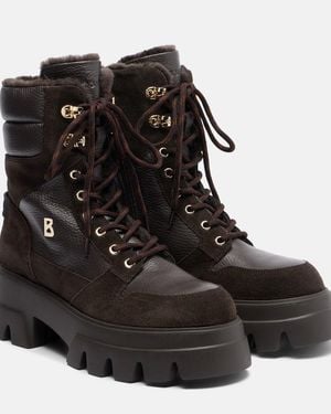 Bogner Schnuerstiefel Sapporo Aus Leder Mit Shearling - Schwarz