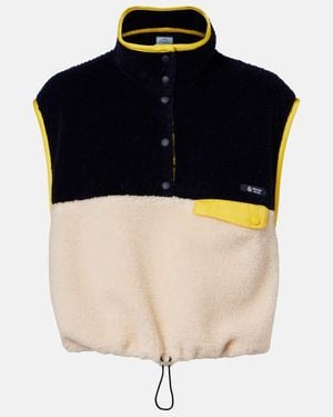 Prada Cropped Teddy Vest - Blue