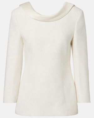Rohe Blazer Con Saten - Blanco