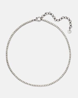 SHAY Gargantilla Thread De Oro De 18 Ct Con Diamantes - Blanco