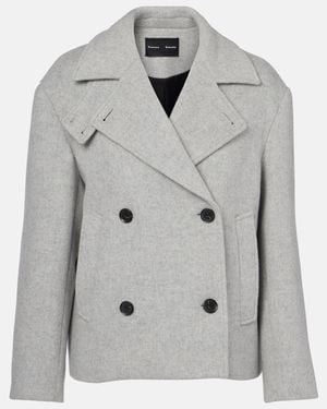 Proenza Schouler Double-Breasted Wool Coat - Grey