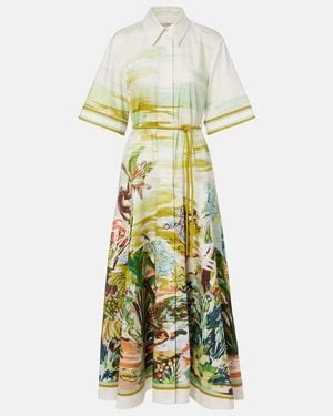 ALÉMAIS Jungle Boogie Cotton Shirt Dress - Metallic