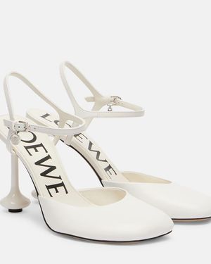 Loewe Toy 90 Leather Court Shoes - White