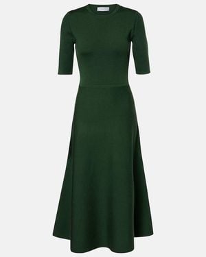 Gabriela Hearst Seymore Wool, Cashmere, And Silk Midi Dress - Green