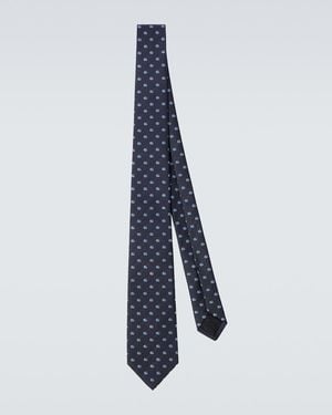Gucci Krawatte Double G Aus Seiden-Jacquard - Blau