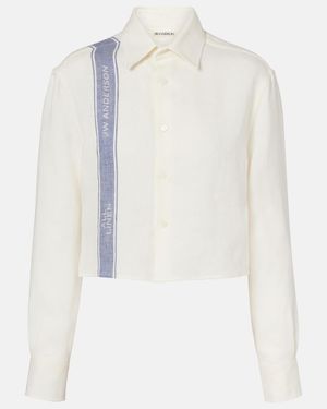 JW Anderson Cropped Linen Shirt - White