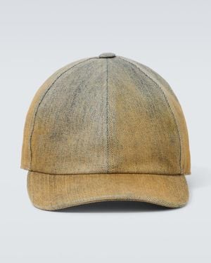 Rick Owens Denim Baseball Cap - Natural