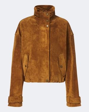 Veronica Beard Bateman Suede Jacket - Brown
