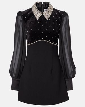 Rebecca Vallance Crystal-Embellished Minidress - Black