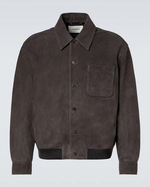 FRAME Suede Blouson - Grey