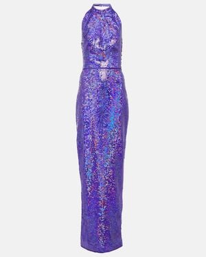 Rasario Sequin-Embellished Gown - Purple