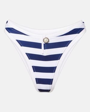 SAME Grace Striped Bikini Bottoms - Blue