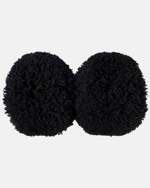 Alaïa Bubble Wool-blend Cuffs - Black