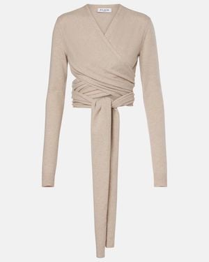 Alaïa Wickeltop Aus Einem Kaschmirgemisch - Natur