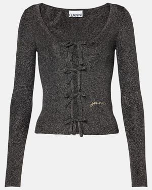 Ganni Logo Top - Black