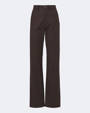 Altuzarra Mills Cotton Straight Trousers - Brown