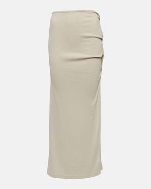 Christopher Esber Open Twist Ribbed-Knit Maxi Skirt - Natural